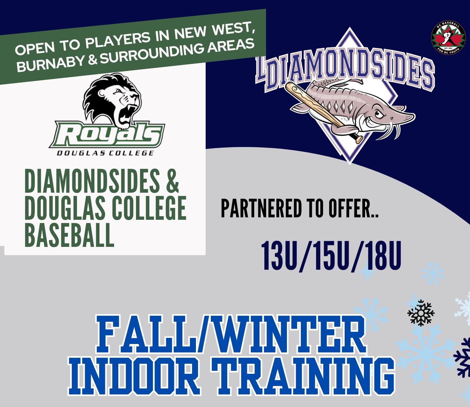 Fall And Winter Training Now Available For 13U/15U/18U